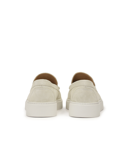 Beżowe loafersy z zamszu na podeszwie typu sneakers KS ETIENNE - Image #4