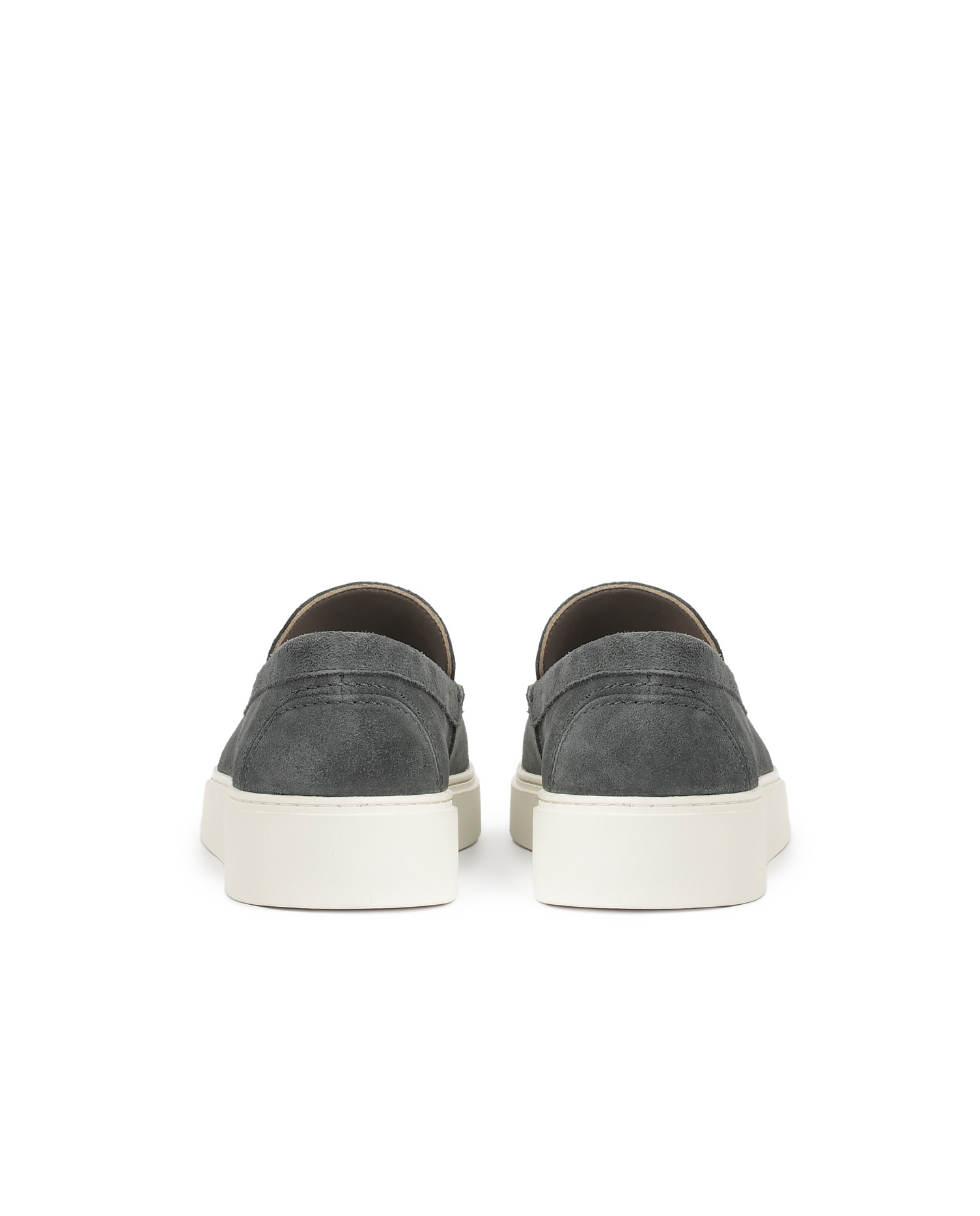 Szare zamszowe loafersy na podeszwie typu sneakers KS ETIENNE - Image #4
