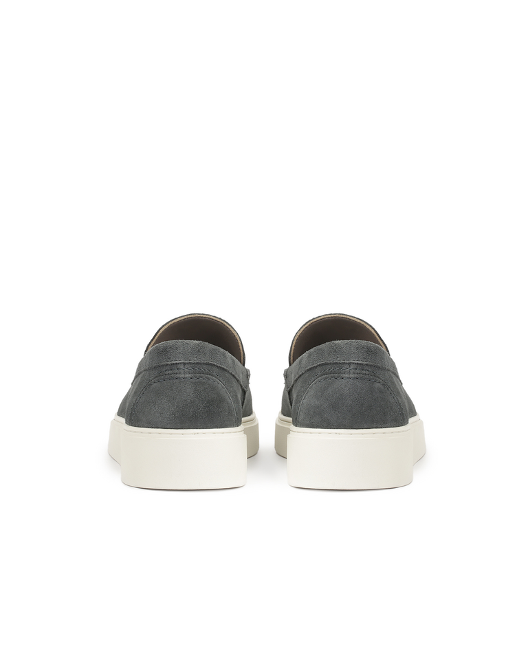 Szare zamszowe loafersy na podeszwie typu sneakers KS ETIENNE - Image #4