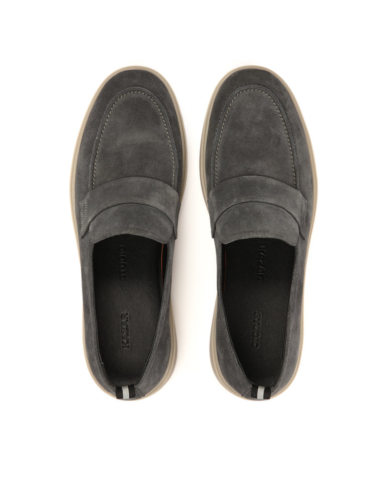 Loafersy męskie z zamszu na podeszwie typu sneakers KS ETIENNE - Image #3