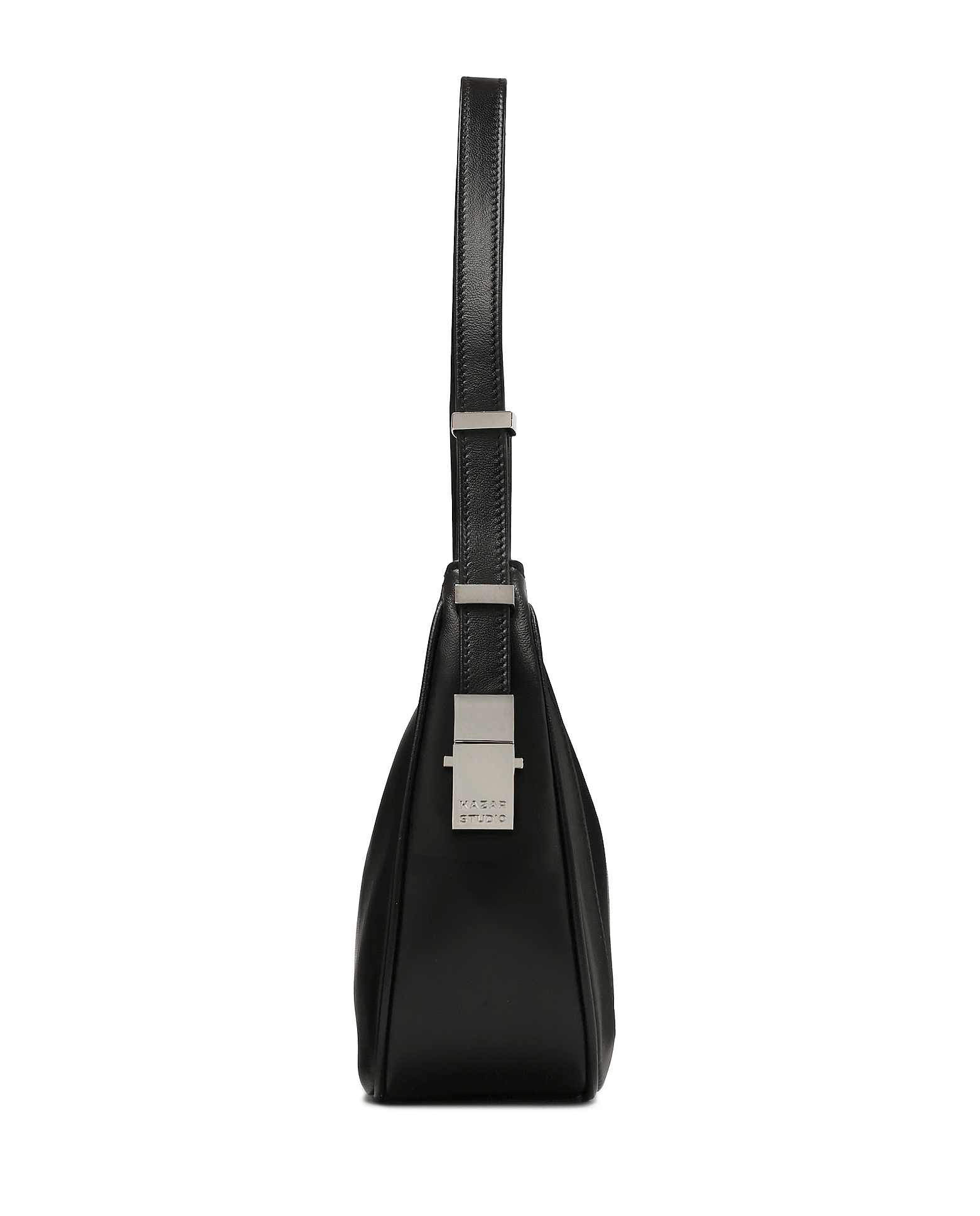 Czarna torebka baguette z monogramem KS ADORI - Image #3