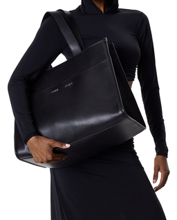 Duża czarna tote bag z saszetką  KS HANNAH - Image #1