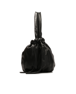Czarna torebka worek z miękkiej skóry KS NOEMIE - Image #3