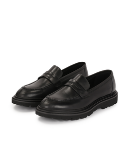 Czarne loafersy na grubszej podeszwie  KS ILDEFONSE - Image #1