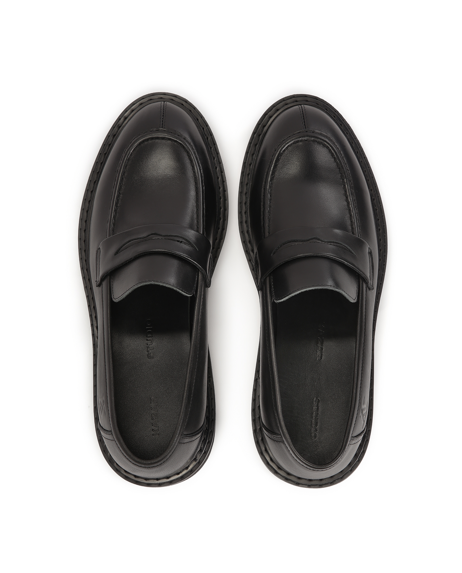 Czarne loafersy na grubszej podeszwie  KS ILDEFONSE - Image #3
