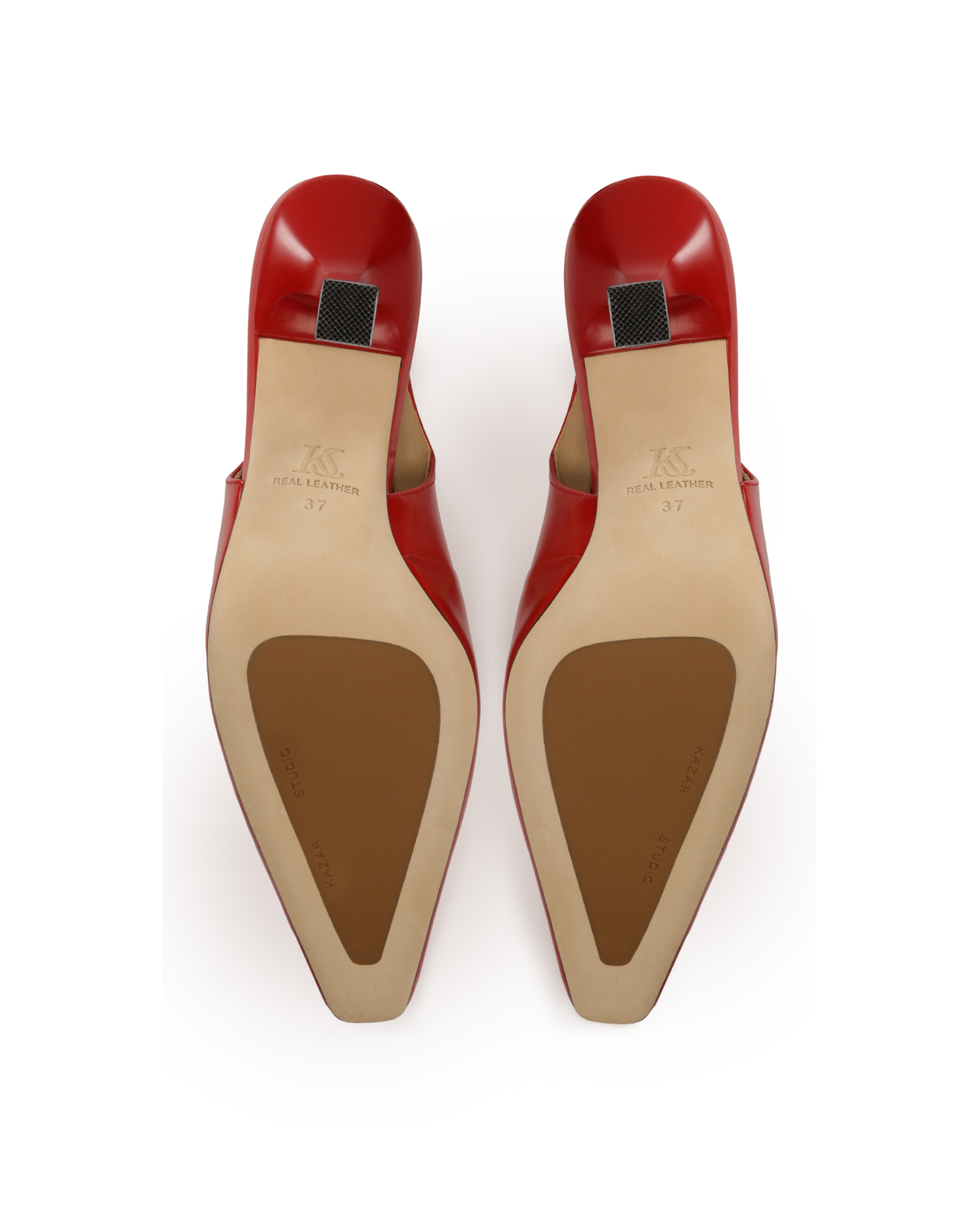 Czerwone czółenka slingback KS DIANE - Image #6