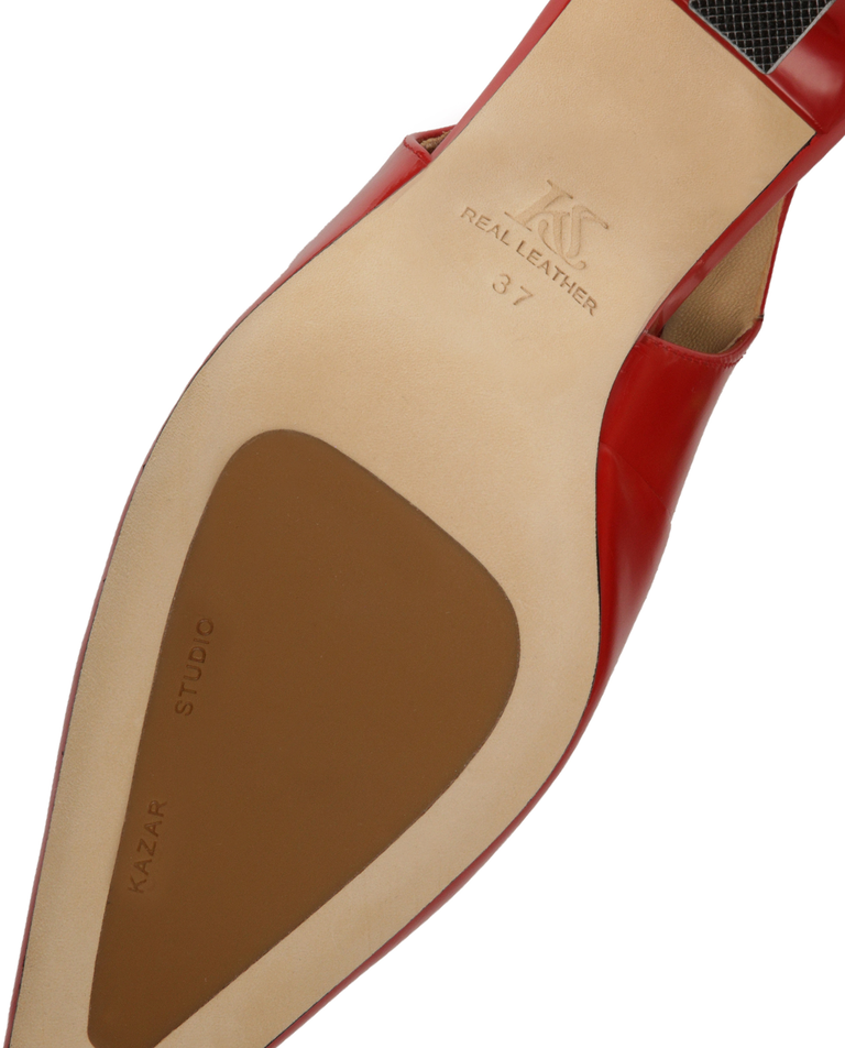 Czerwone czółenka slingback KS DIANE - Image #7