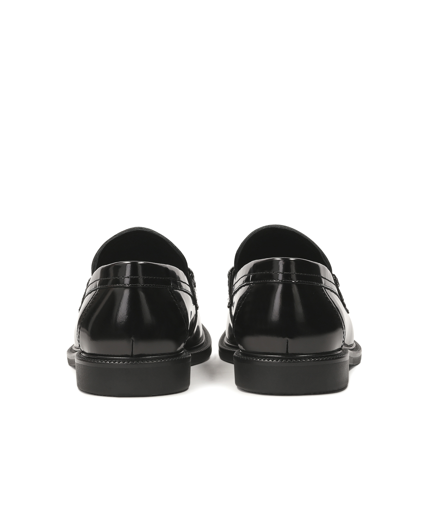 Wsuwane czarne loafersy z monogramem KS MAACURY - Image #4