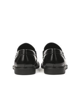 Wsuwane czarne loafersy z monogramem KS MAACURY - Image #4