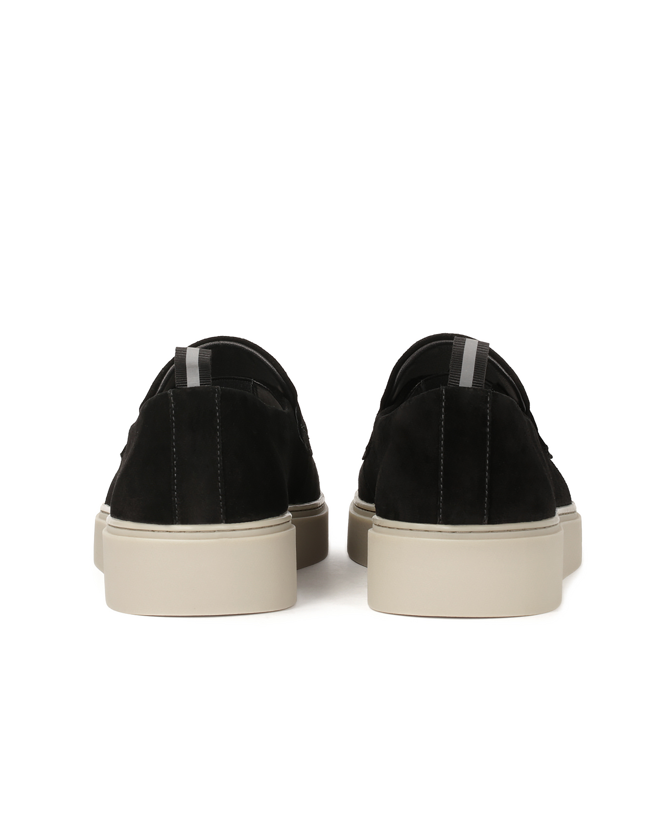 Czarne loafersy z logo osadzone na podeszwie typu sneakers KS ETIENNE - Image #4