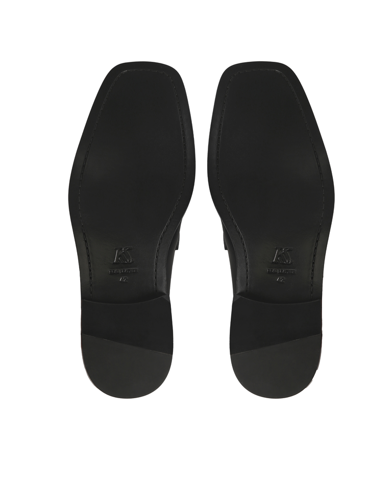 Czarne loafersy z biżuteryjną ozdobą KS GASTON - Image #6