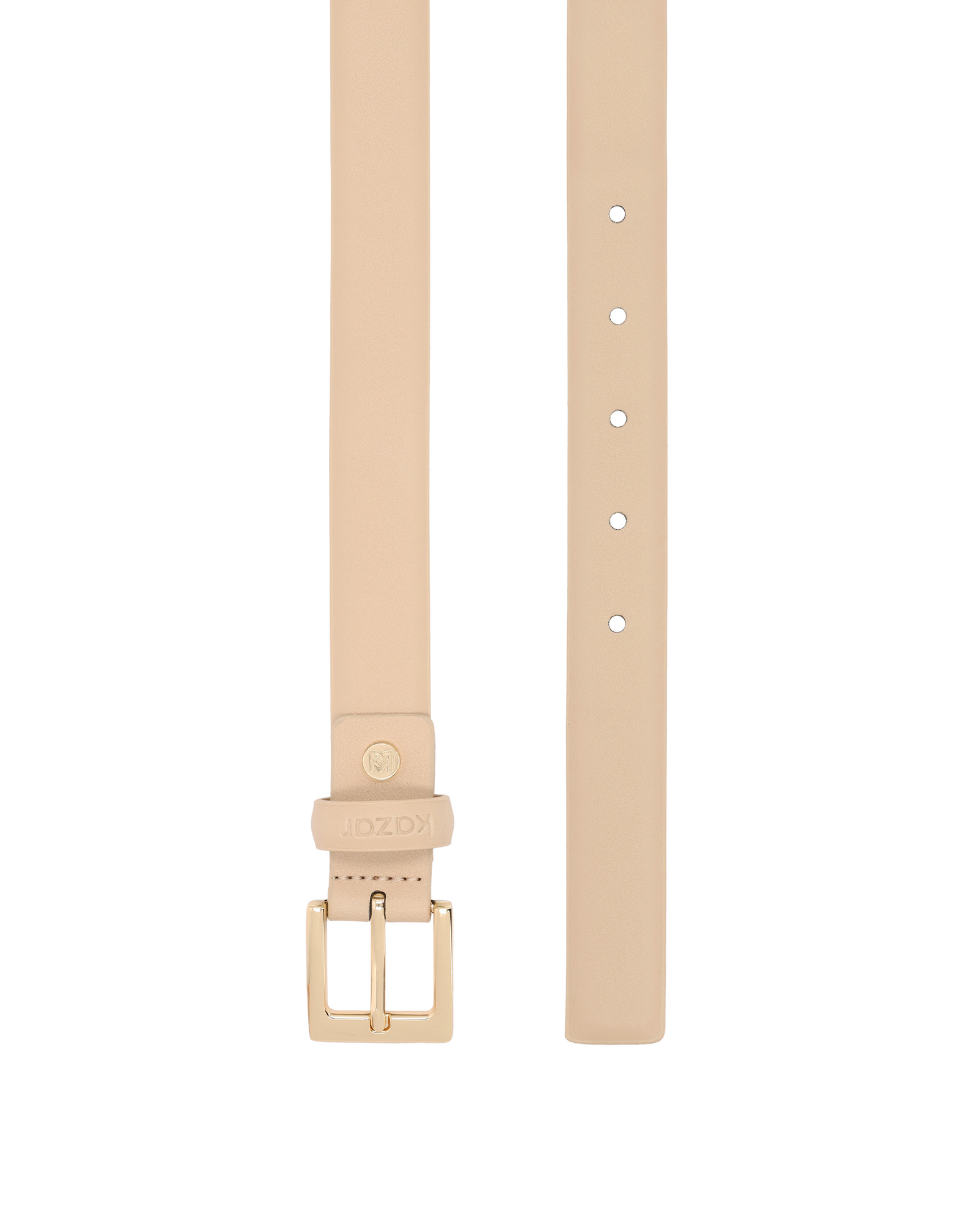 Beżowy minimalistyczny pasek skórzany SERENA - Image #2