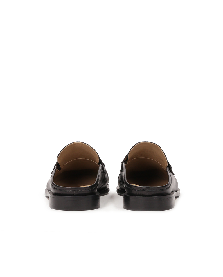 Czarne klapki w stylu loafersów  KS OLZA - Image #4