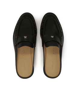 Czarne klapki w stylu loafersów  KS OLZA - Image #5
