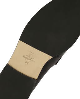 Czarne klapki w stylu loafersów  KS OLZA - Image #7