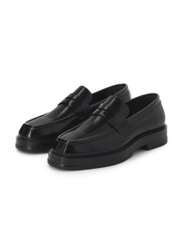 Czarne loafersy slip-on na wyższej podeszwie KS NATANIEL - Image #3