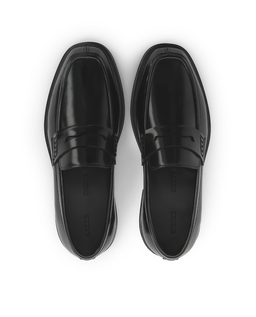 Czarne loafersy slip-on na wyższej podeszwie KS NATANIEL - Image #5