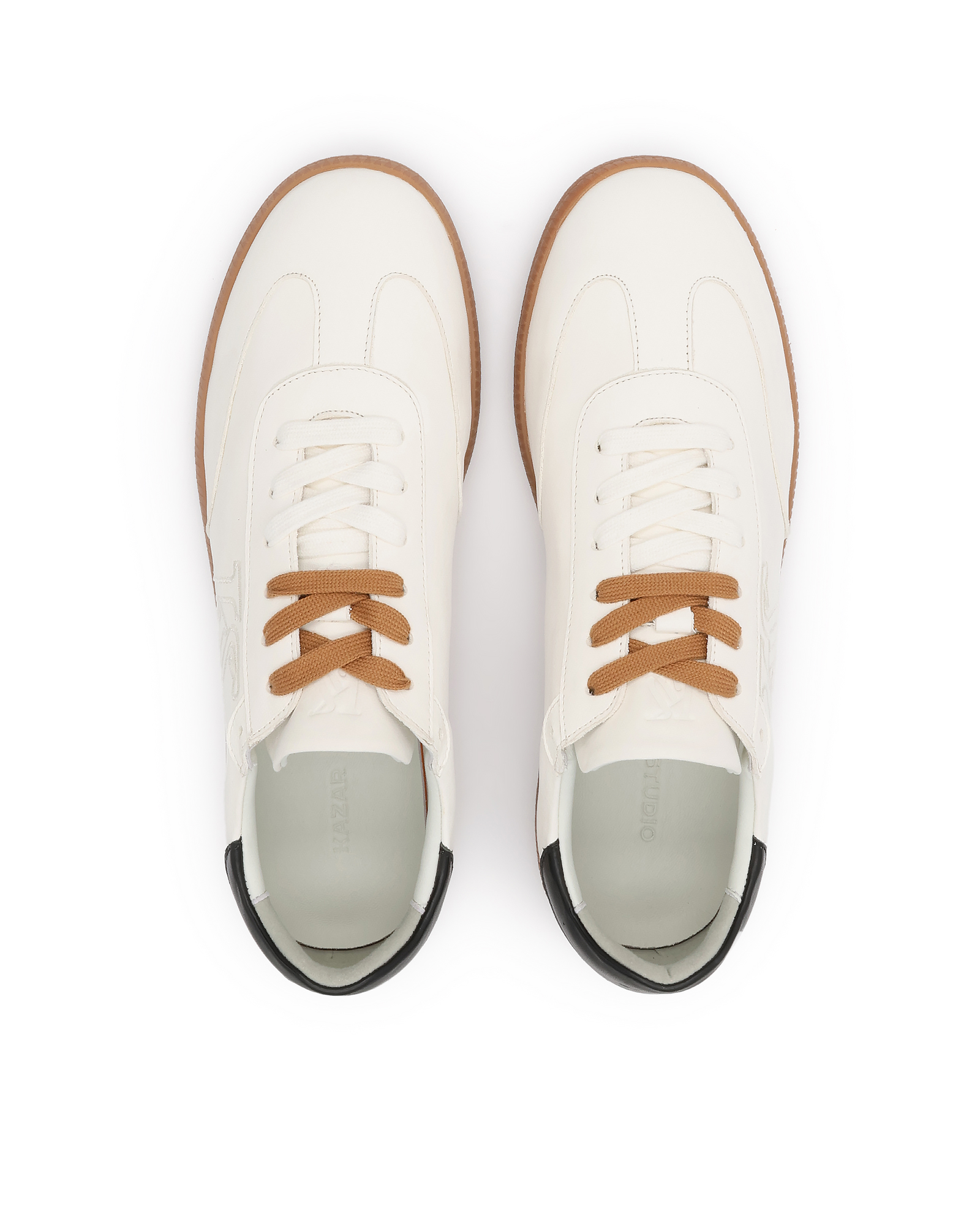 Sneakersy z białej skóry naturalnej KS ALEXIS - Image #5