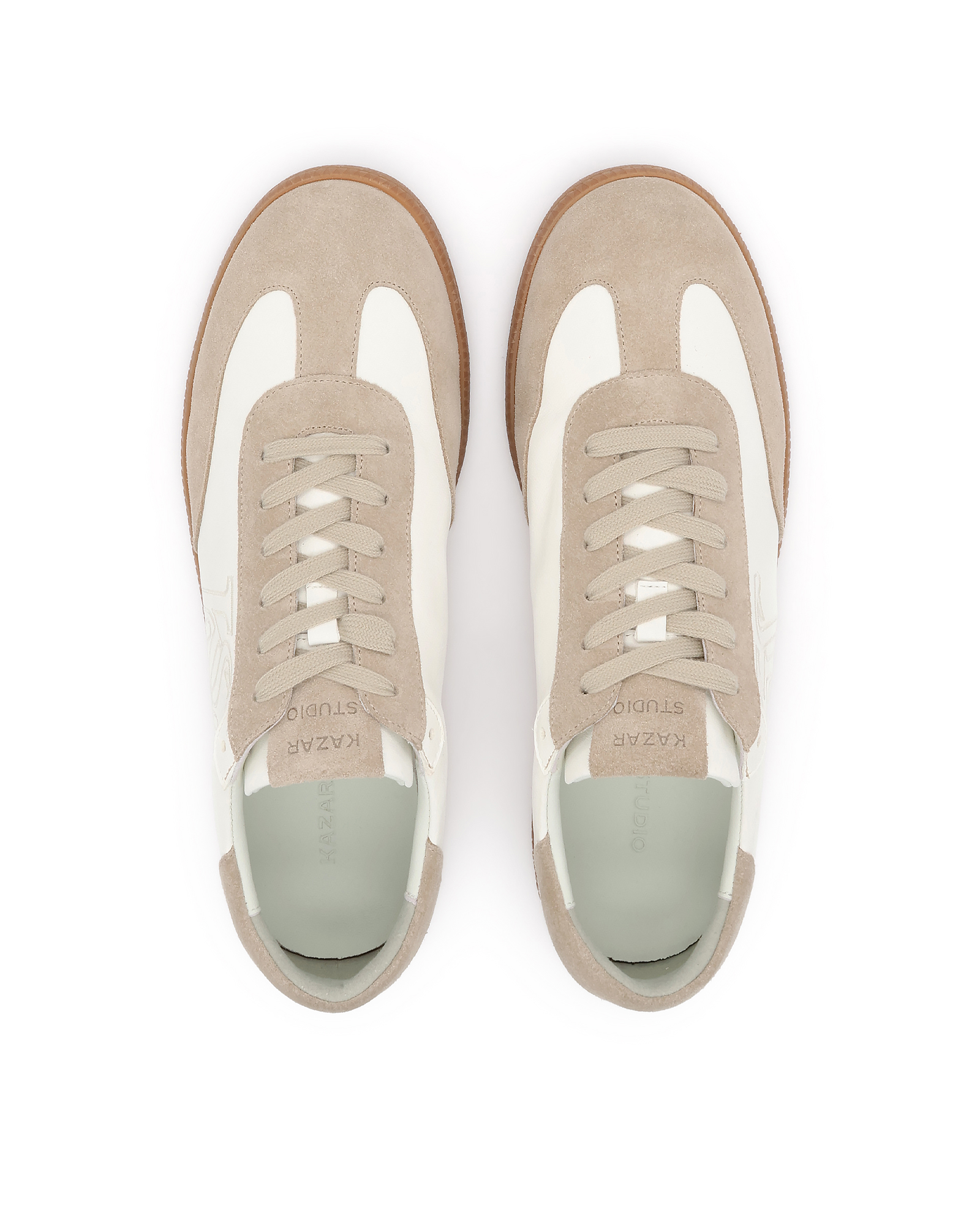 Sznurowane sneakersy z łączonych skór KS ALEXIS - Image #5