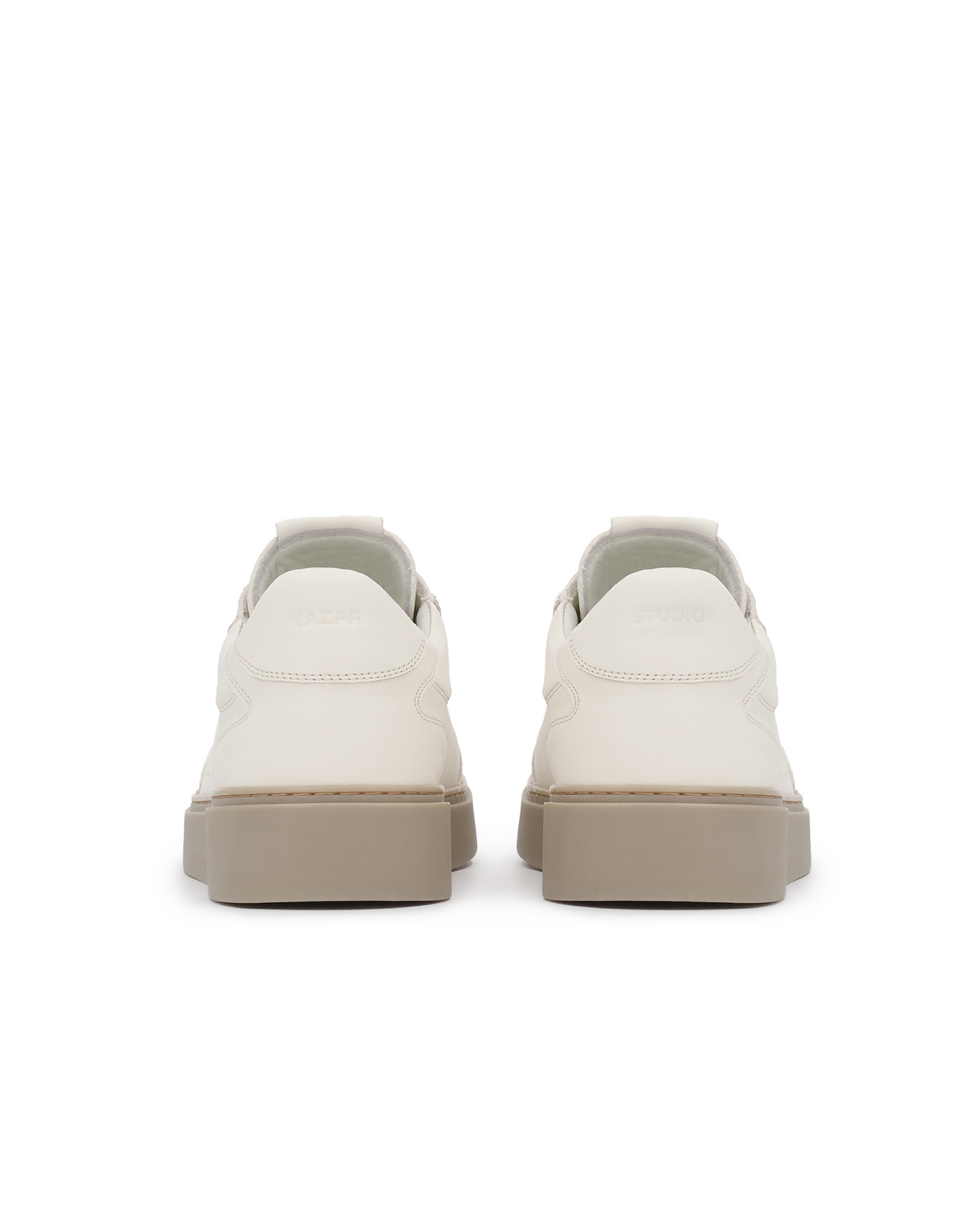 Sneakersy z naturalnej skóry w odcieniu off-white KS ETIENNE - Image #4