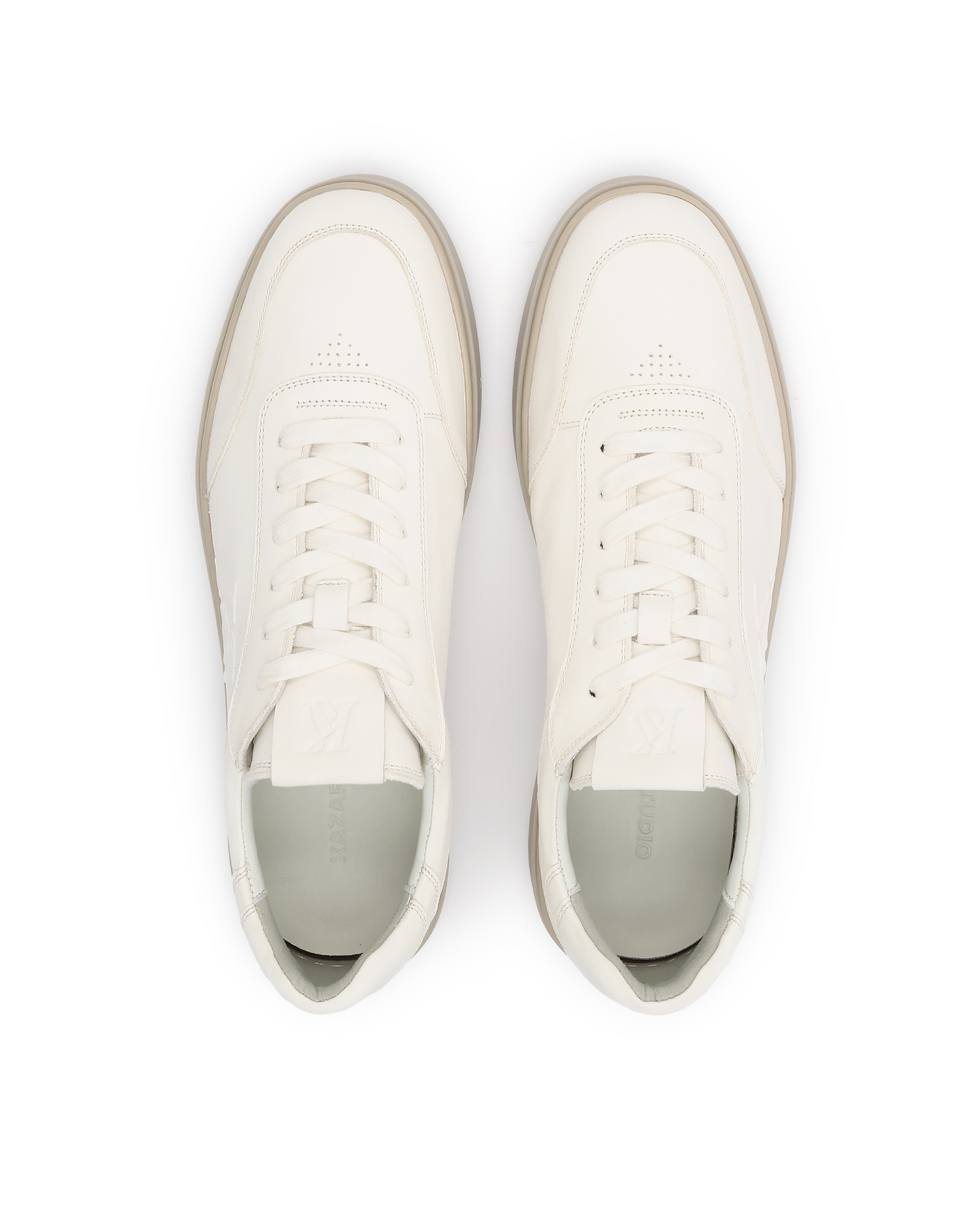 Sneakersy z naturalnej skóry w odcieniu off-white KS ETIENNE - Image #5