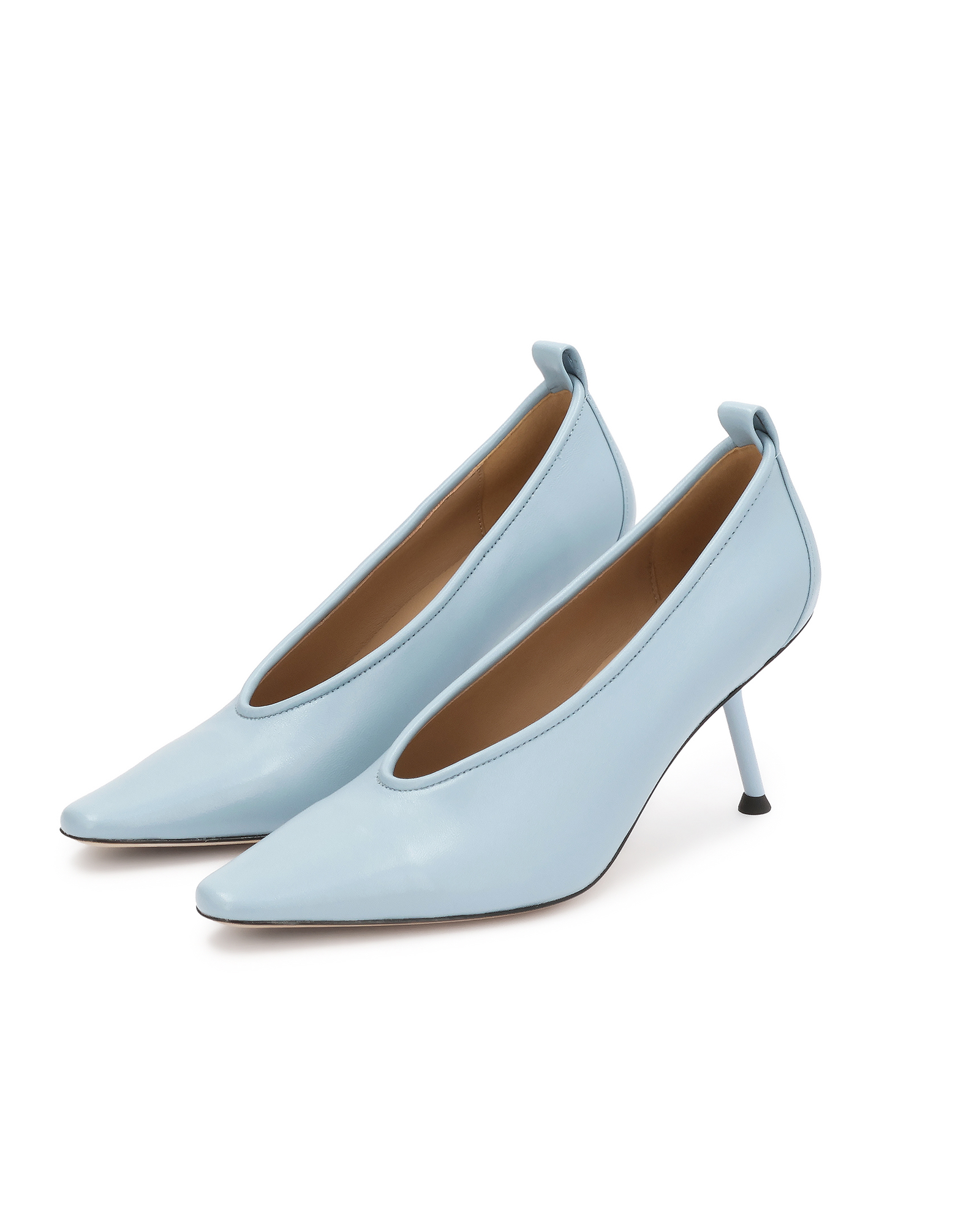 Czółenka w odcieniu baby blue na subtelnym obcasie KS EDIFF - Image #3