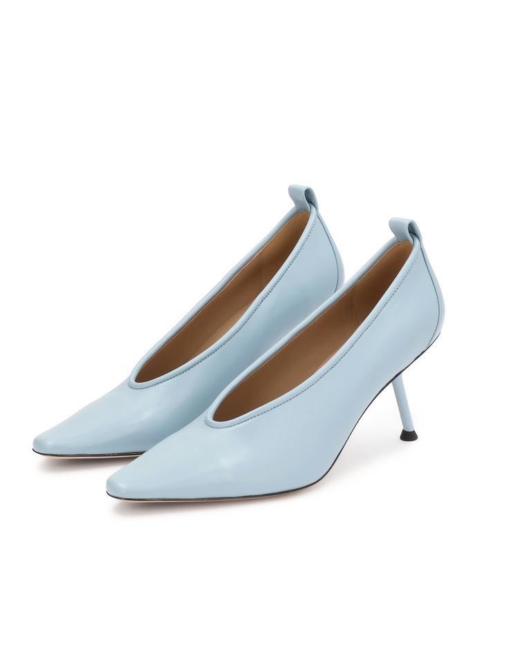 Czółenka w odcieniu baby blue na subtelnym obcasie KS EDIFF - Image #3