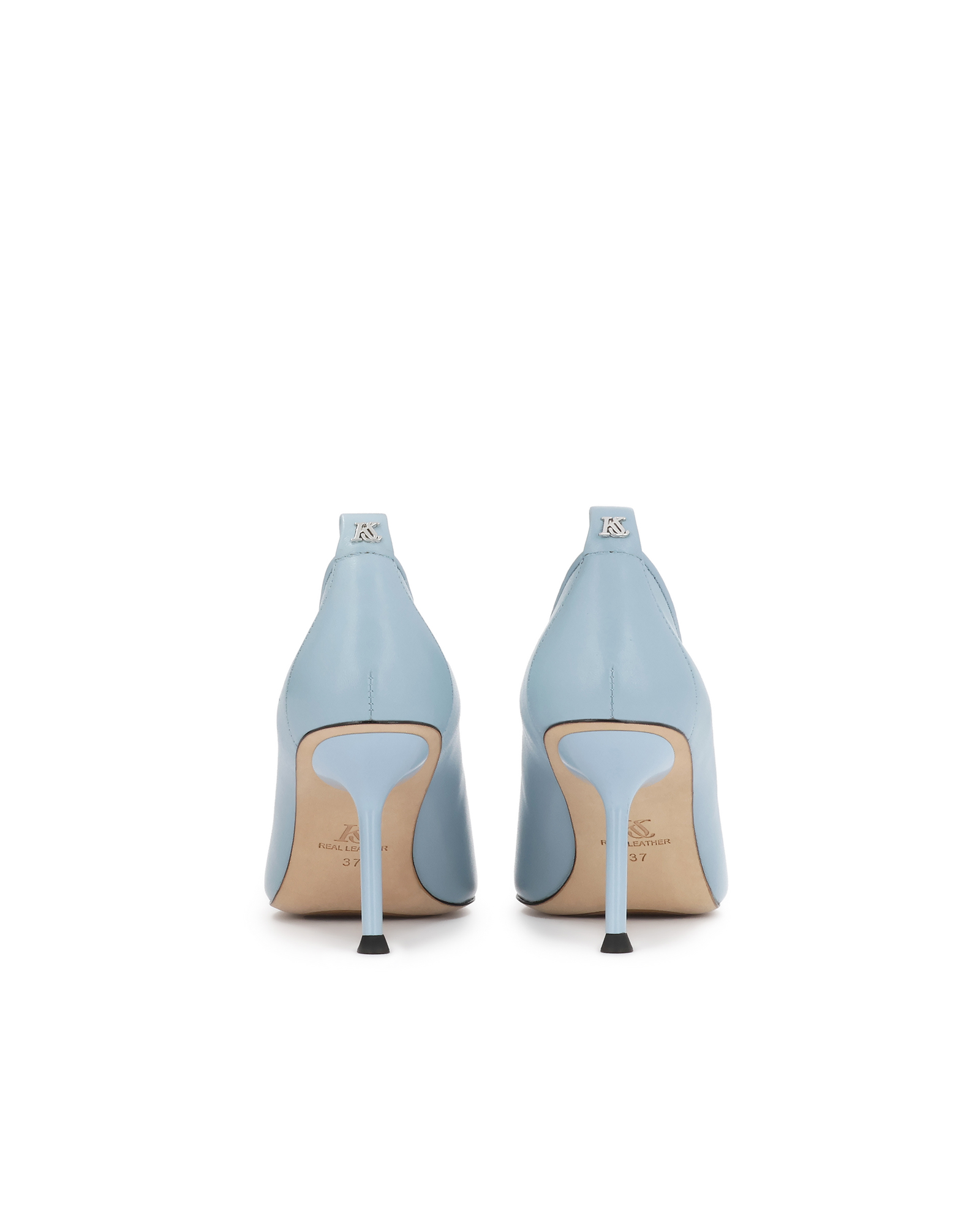 Czółenka w odcieniu baby blue na subtelnym obcasie KS EDIFF - Image #4