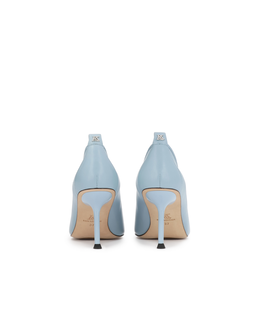Czółenka w odcieniu baby blue na subtelnym obcasie KS EDIFF - Image #4