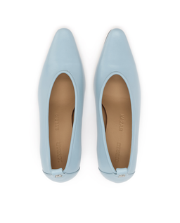 Czółenka w odcieniu baby blue na subtelnym obcasie KS EDIFF - Image #5