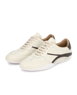 Skórzane sneakersy z kontrastowymi wstawkami KS SINDIE - Image #3