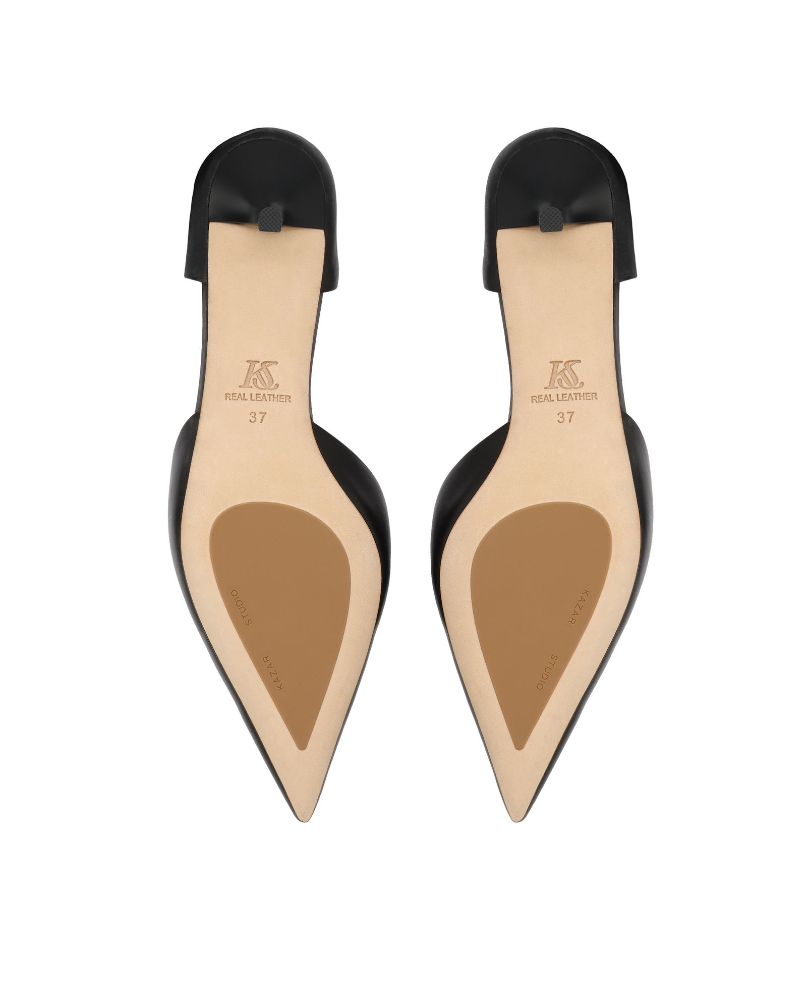 Czarne czółenka na kitten heel z wiązaniem wokół kostki KS MARGIE - Image #6