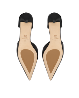 Czarne czółenka na kitten heel z wiązaniem wokół kostki KS MARGIE - Image #6