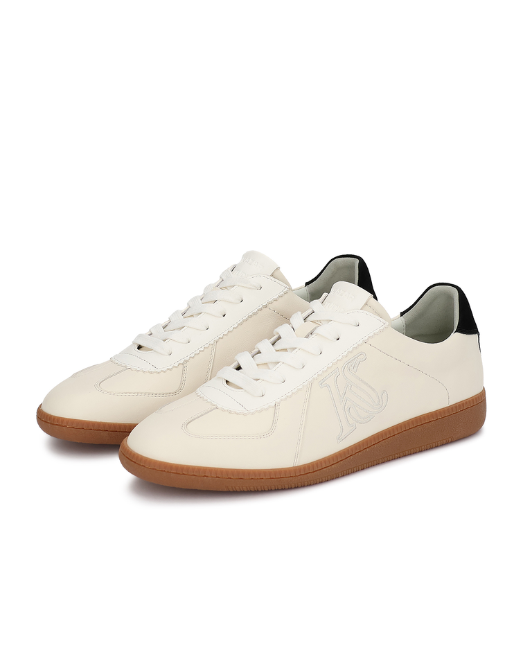 Sneakersy skórzane z kontrastową piętą KS ALEXIS - Image #3