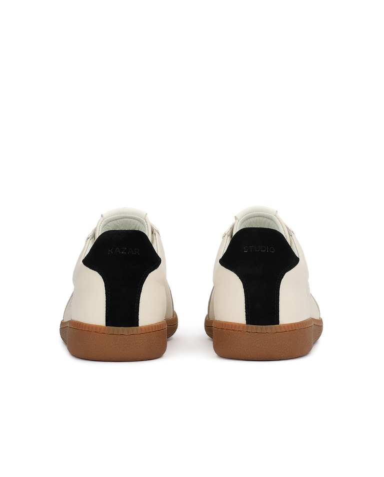 Sneakersy skórzane z kontrastową piętą KS ALEXIS - Image #4