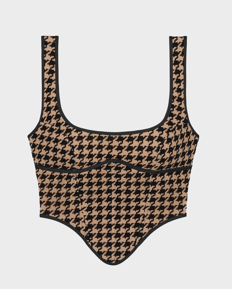 Gorset w pepitkę Oxford Soft