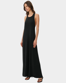 Czarna maxi sukienka z wyciętymi plecami Malaga - Image #1