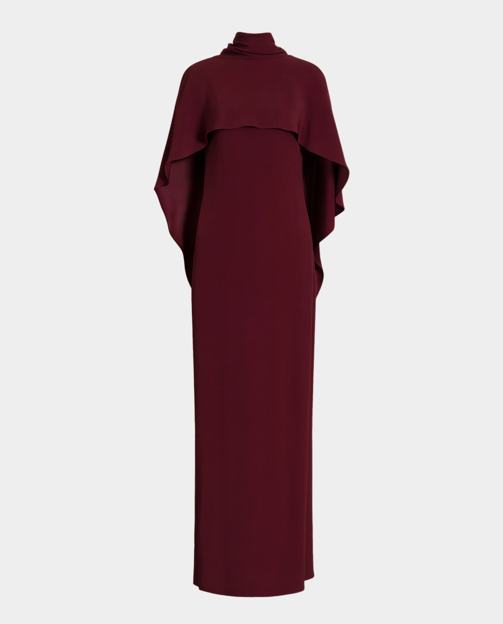 Elegancka bordowa sukienka z peleryną - Image #0
