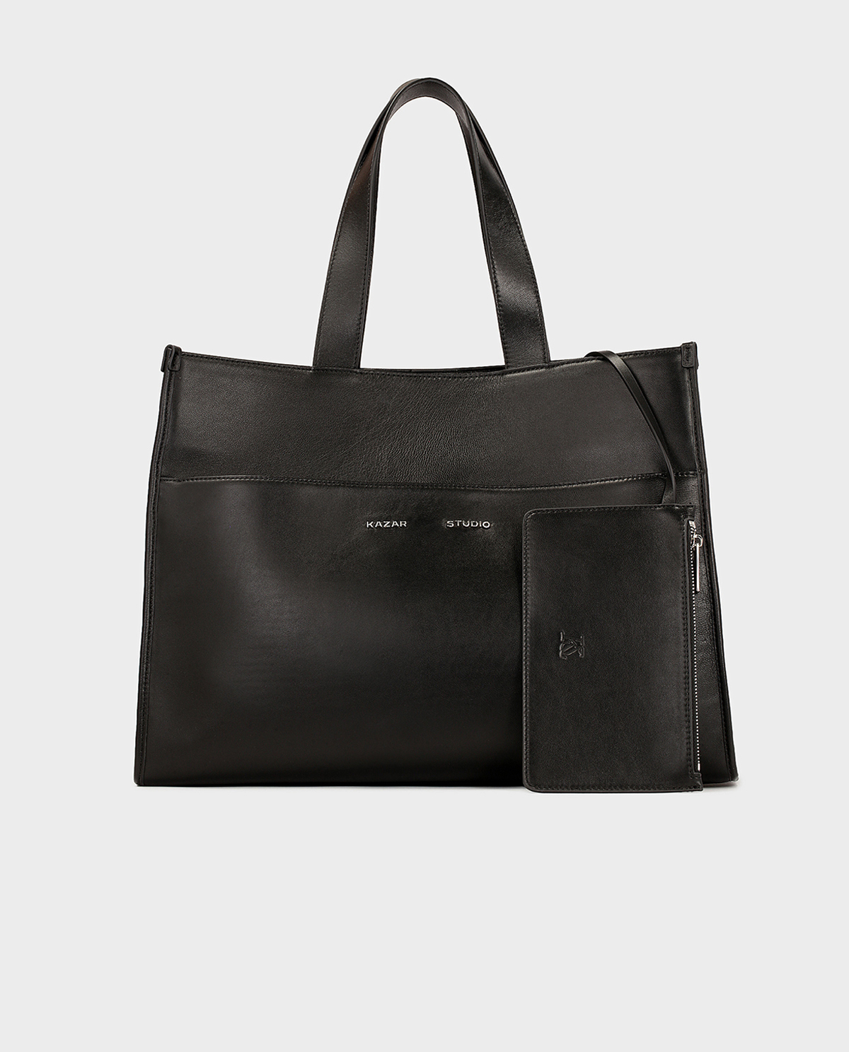 Duża czarna tote bag z saszetką  KS HANNAH - Image #0