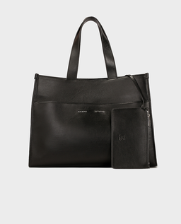 Duża czarna tote bag z saszetką  KS HANNAH - Image #0