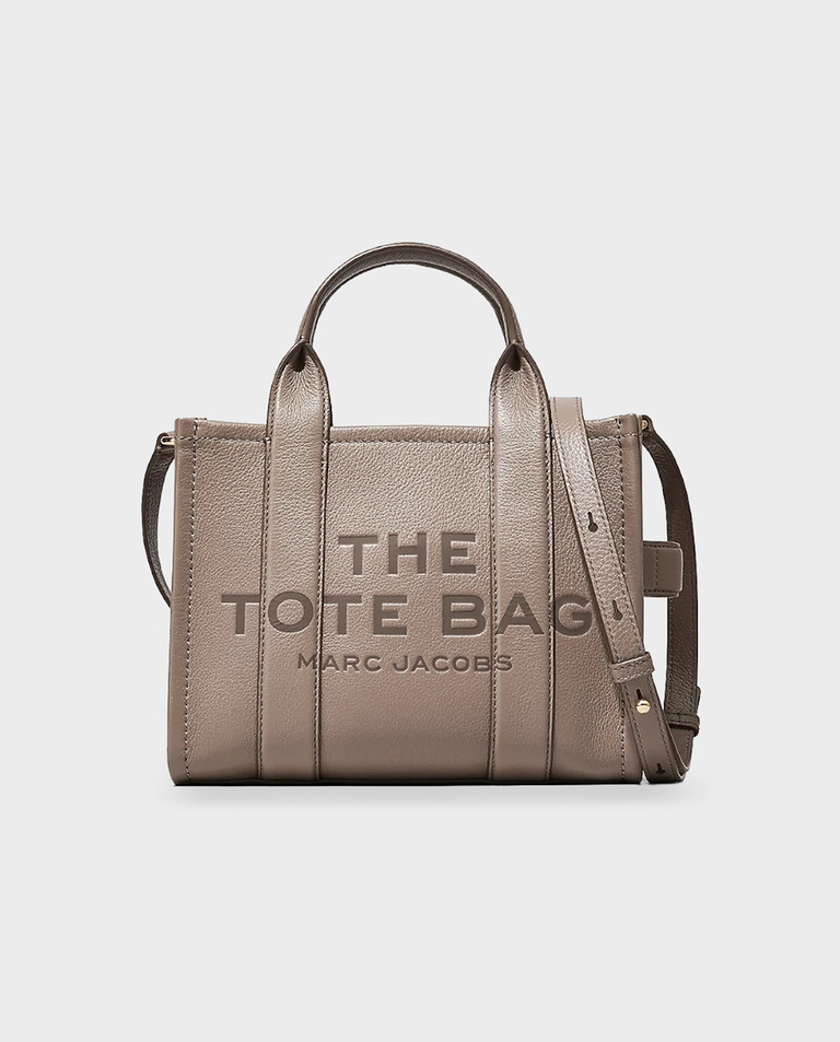 Beżowa skórzana torba The Medium Tote Bag