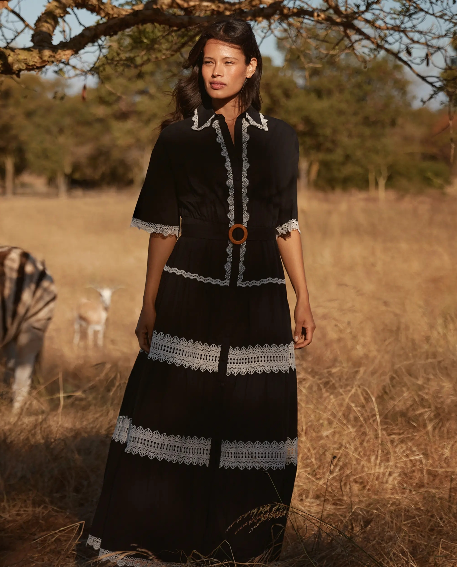 Sukienka maxi Betty z haftem angielskim - Image #4