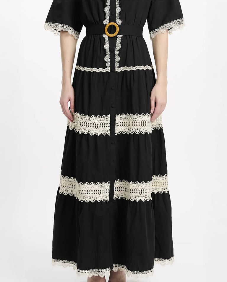 Sukienka maxi Betty z haftem angielskim - Image #2