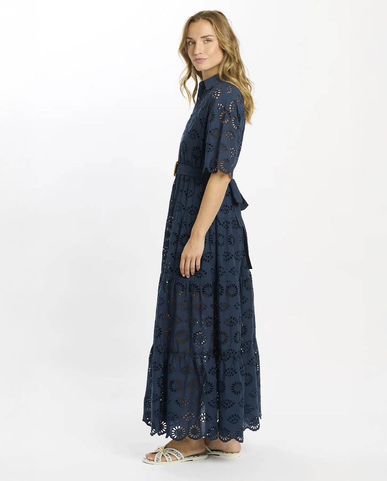 Granatowa sukienka maxi Apoline