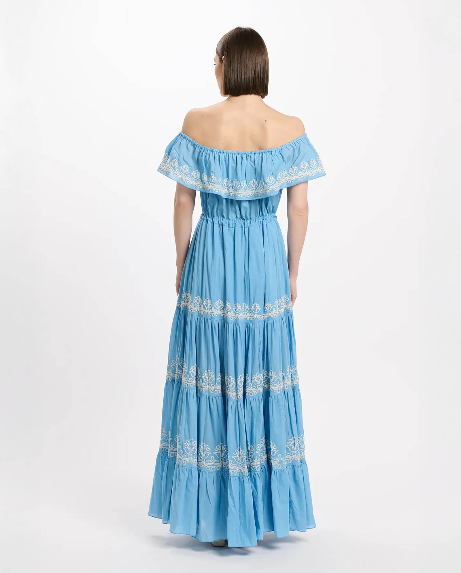 Niebieska sukienka maxi Malone - Image #4