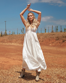 Biała sukienka maxi Kahina - Image #4