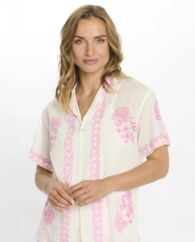 Koszula z różowym printem Calista - Image #2
