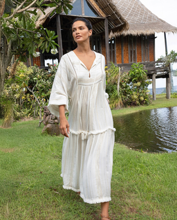 Biała sukienka boho Bree - Image #3