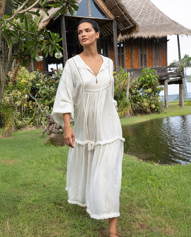 Biała sukienka boho Bree - Image #3