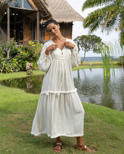 Biała sukienka boho Bree - Image #4